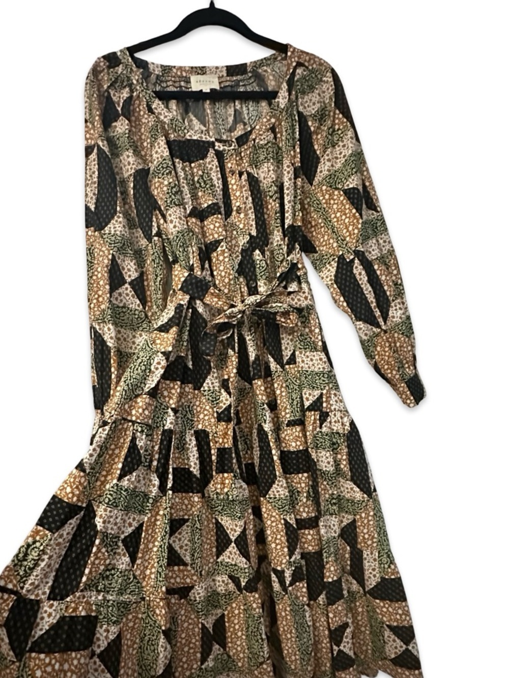 SEZANE Yuliana Dress size 2/EU 34 Boho Coastal cowgirl maxi Dress - Picture 12 of 12